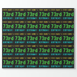 [ Thumbnail: Fun Vintage/Retro Video Game Look 73rd Birthday Wrapping Paper ]