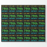 [ Thumbnail: Fun Vintage/Retro Video Game Look 79th Birthday Wrapping Paper ]