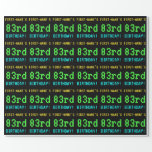 [ Thumbnail: Fun Vintage/Retro Video Game Look 83rd Birthday Wrapping Paper ]