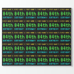 [ Thumbnail: Fun Vintage/Retro Video Game Look 84th Birthday Wrapping Paper ]