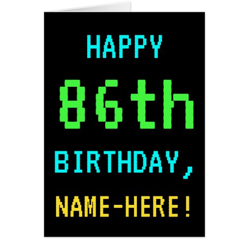Fun VintageRetro Video Game Look 86th Birthday