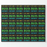 [ Thumbnail: Fun Vintage/Retro Video Game Look 86th Birthday Wrapping Paper ]