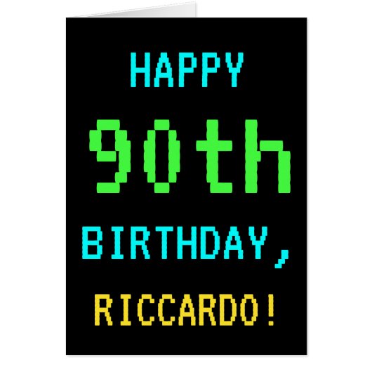 Fun Vintage/Retro Video Game Look 90th Birthday (Front)
