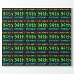 [ Thumbnail: Fun Vintage/Retro Video Game Look 94th Birthday Wrapping Paper ]
