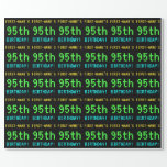 [ Thumbnail: Fun Vintage/Retro Video Game Look 95th Birthday Wrapping Paper ]