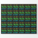 [ Thumbnail: Fun Vintage/Retro Video Game Look 96th Birthday Wrapping Paper ]