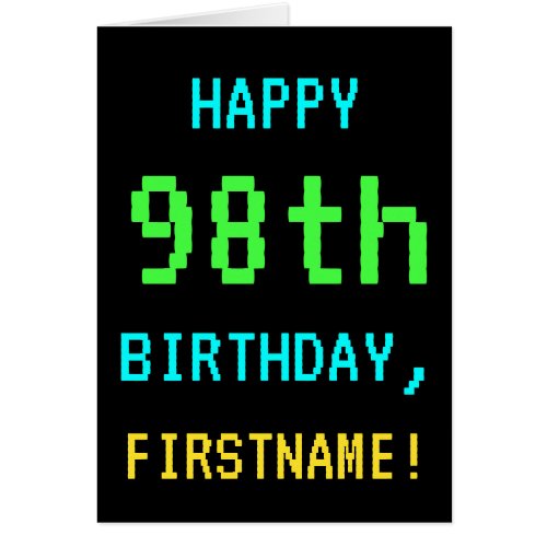 Fun VintageRetro Video Game Look 98th Birthday