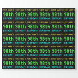 [ Thumbnail: Fun Vintage/Retro Video Game Look 98th Birthday Wrapping Paper ]