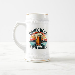 Fun Vintage Sunset Beer Stein