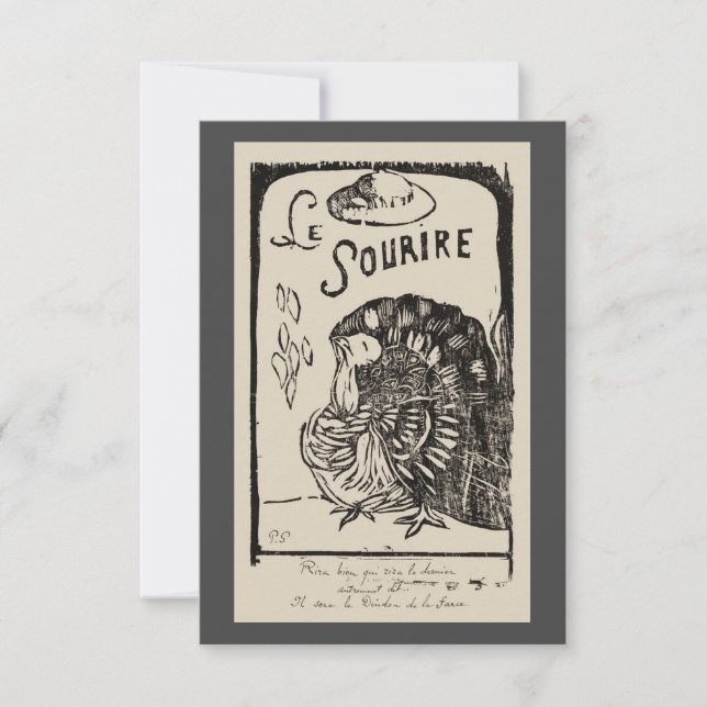 Fun Vintage Thanksgiving Turkey Friendsgiving Invitation (Front)