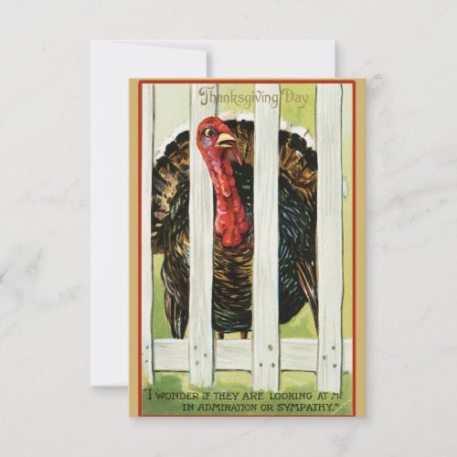 Fun Vintage Thanksgiving Turkey Friendsgiving Invitation