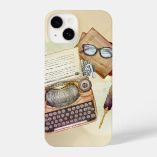 Fun Vintage Typewriter Writer Author  iPhone 14 Case
