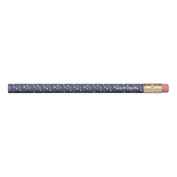 Fun Violet Patterned 2 Lines Pencil by mistyqe at Zazzle
