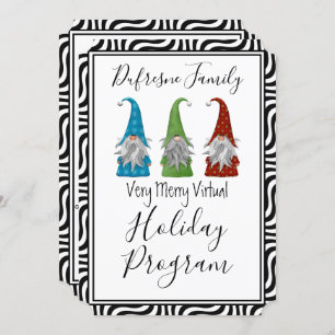 Fun Virtual Holiday Program Invitation