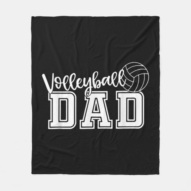 Fun Volleyball Dad Volleyball Father Player Lover  Fleece Blanket (Front)