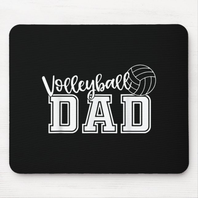Fun Volleyball Dad Volleyball Father Player Lover  Mouse Pad (Front)