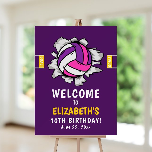 Fun Volleyball Girl Birthday Foam Board (Creator Uploaded)