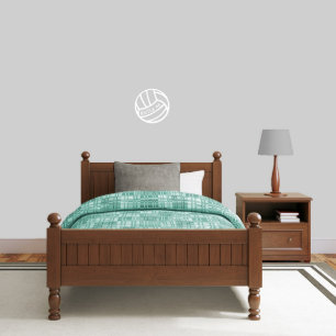 Fun Volleyball With Name Small Wall Decal