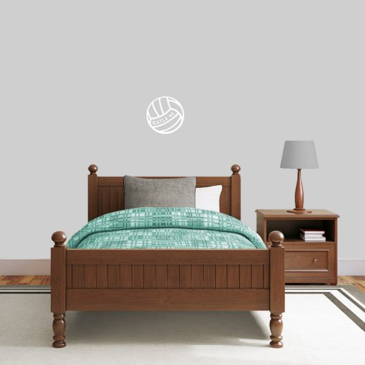 Fun Volleyball With Name Small Wall Decal (Front)