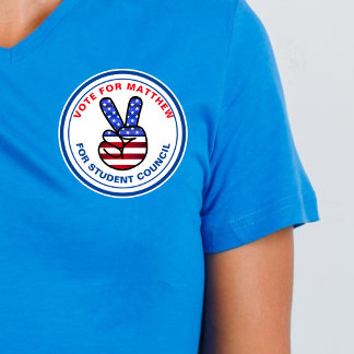 Fun Vote for Class President: rising star Classic Round Sticker