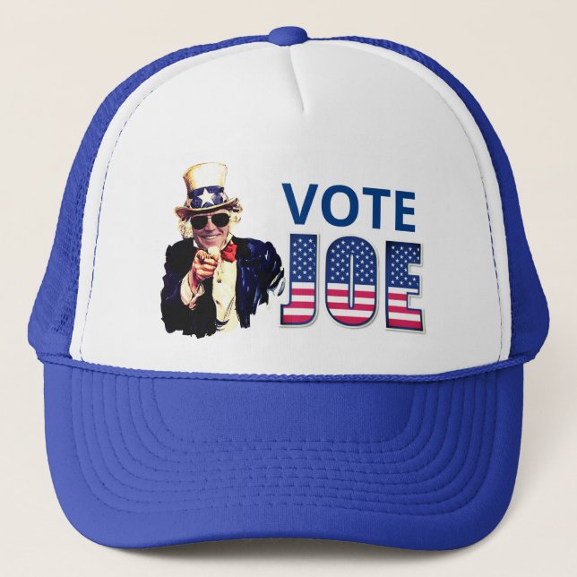 Fun "Vote Joe" Biden as Uncle Sam Trucker Hat (Front)