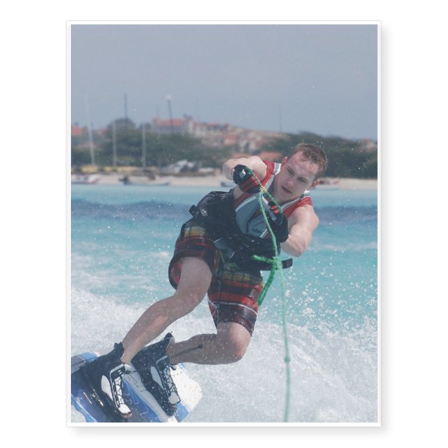 Fun Wakeboarding Temporary Tattoos (Front)