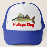 Fun &quot;walleye King&quot; Trucker Hat at Zazzle