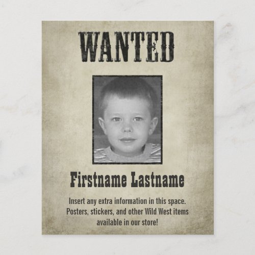 Fun WANTED poster design Flyer