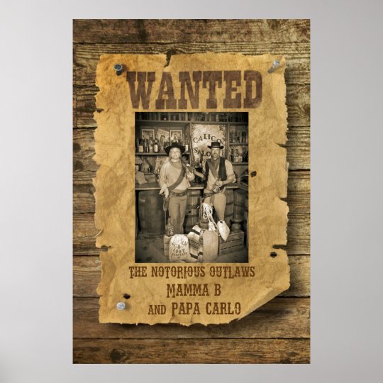 Fun Wanted Poster Poster