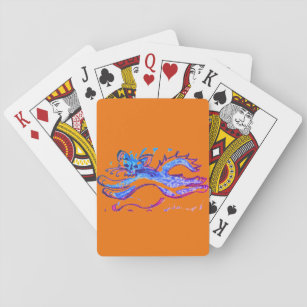 Fun Water Cat leaping Jumbo Index playing cards