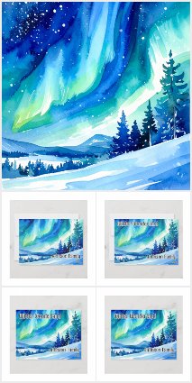 Fun Watercolor Abstract Beauty of Winter