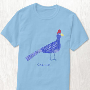 Fun Watercolor Bird Art Personalized T-Shirt