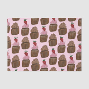 Fun Watercolor Chocolate Cupcakes Gift Tissue Paper