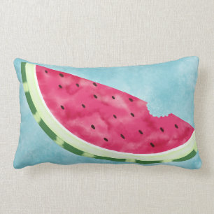 Fun watercolor Watermelon slice lumbar Lumbar Pillow