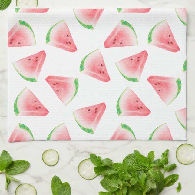 Fun Watermelon Kitchen Towel (Folded)