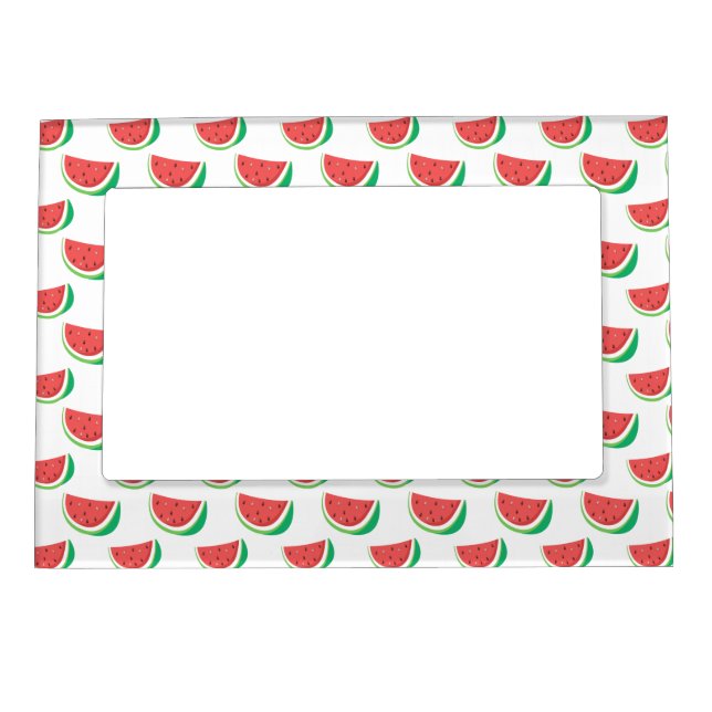 Fun Watermelon Pattern Magnetic Photo Frame (Front)