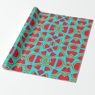fun watermelon pattern wrapping paper