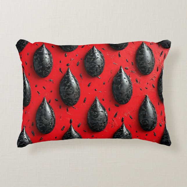 Fun Watermelon Seeds Bright Summer 🍉 Accent Pillow (Front)