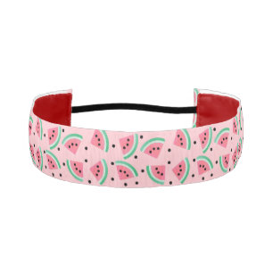 Fun Watermelon Slice Pattern Summer Vibes Athletic Headband