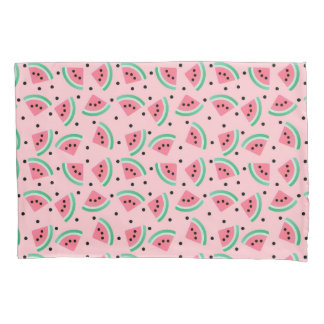 Fun Watermelon Slice Pattern Summer Vibes Pillow Case