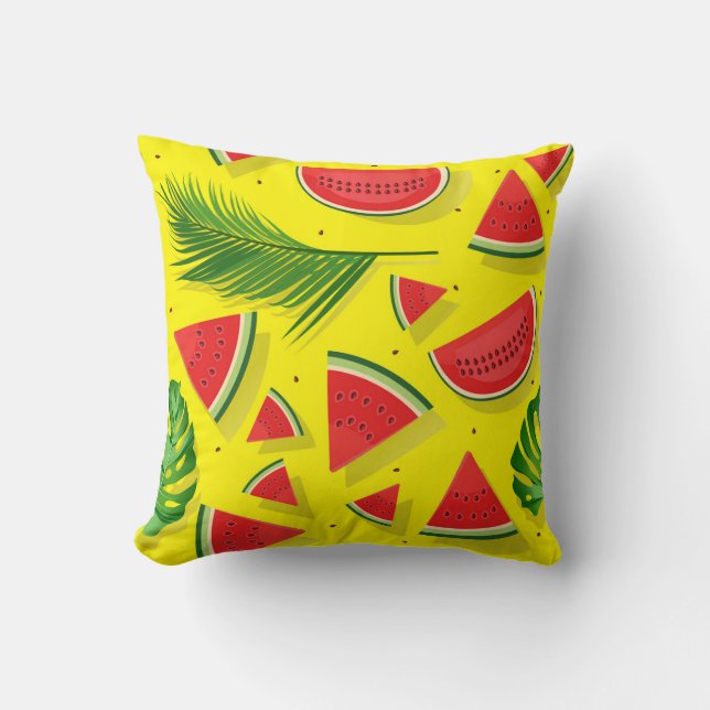 Fun Watermelon throw pillow/cushion sunshine vibes Pillow (Front)