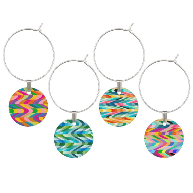 Fun Waves Wine Charms (Staggered)