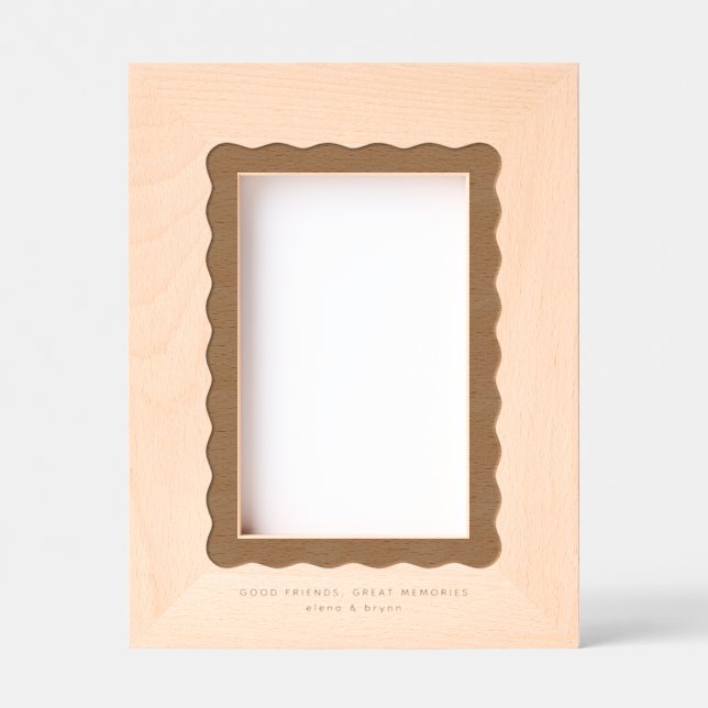 Fun wavy border simple modern minimal  engraved frames (Front)