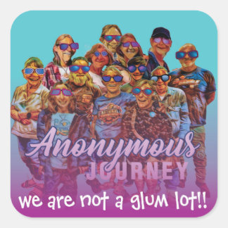 fun we are not a glum lot slogan sticker square26c