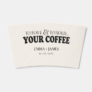 Fun Wedding Coffee Cup Sleeve