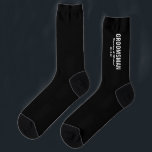 Fun Wedding Groomsman Socks<br><div class="desc">Fun themed wedding socks in black (but can be changed to any color),  the title 'GROOMSMAN',  the couples names,  and the wedding date.</div>