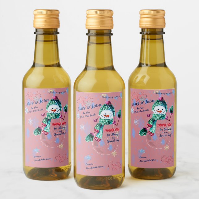 Fun Wedding Mini  Wine Label (Bottles)