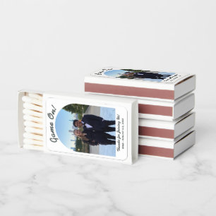 Fun Wedding Photo Favor Bride Groom Initials, Date Matchboxes