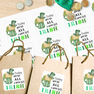 Fun Wee Bit Irish Square Stickers