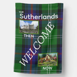 Fun Welcome Sutherland Scottish Clan Castle Home House Flag